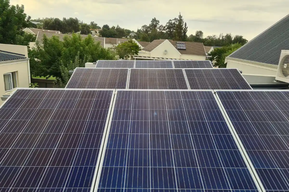 Solar panels supplied and installed by WJ Cotter Electrical in the Western Cape
