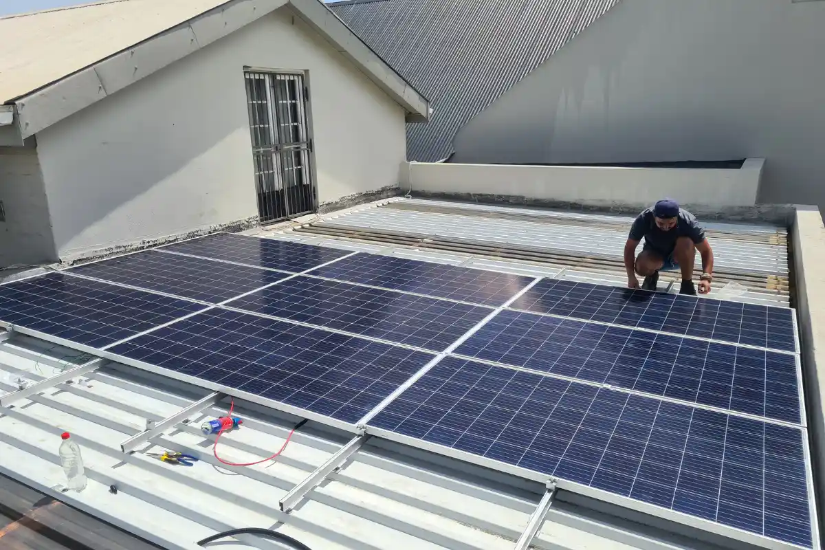 Solar panels supplied and installed by WJ Cotter Electrical in the Western Cape