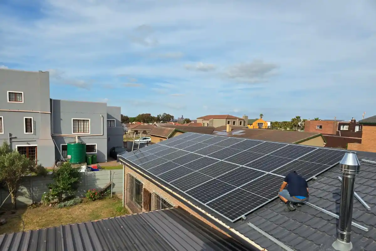 Solar panels supplied and installed by WJ Cotter Electrical in the Western Cape