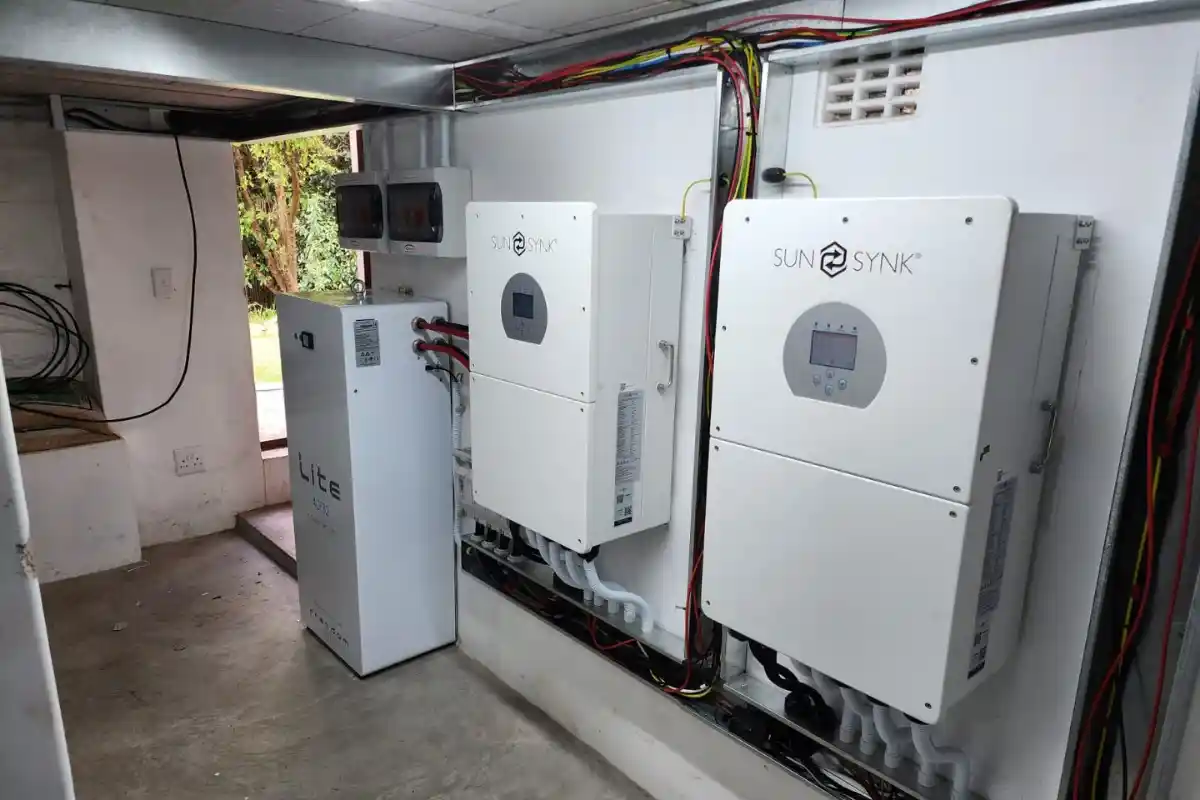 Solar inverter supplied and installed by WJ Cotter Electrical for renewable systems