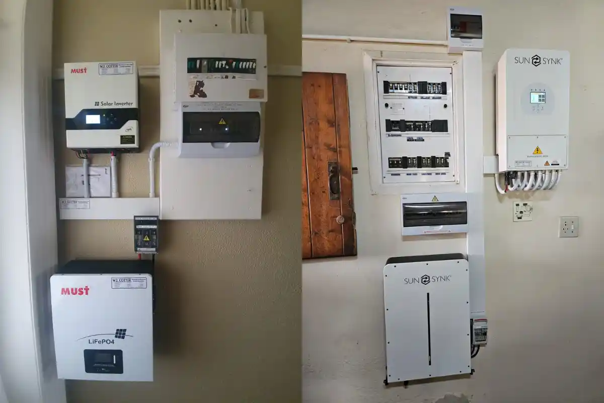 Solar inverter supplied and installed by WJ Cotter Electrical for renewable systems
