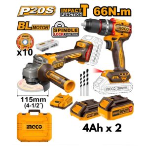 INGCO Lithium-ion Cordless 2 - Piece Combo Kit
